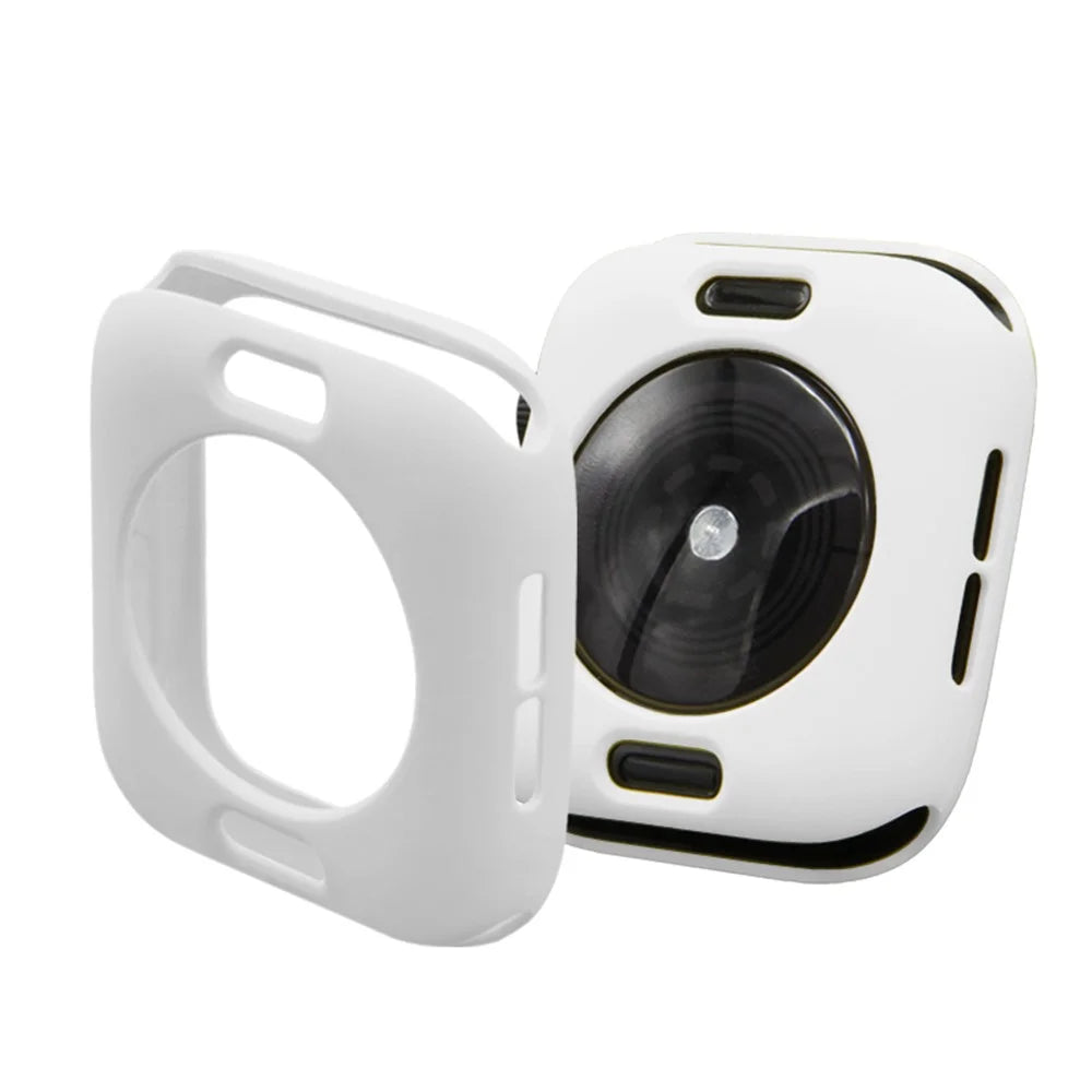 HAT PRINCE for Apple Watch Series SE3 / SE2 / SE1 /  6 / 5 / 4 44mm TPU Protective Case + 3D Full Size Curved Hot Bending HD Clear PET Film - White - 5