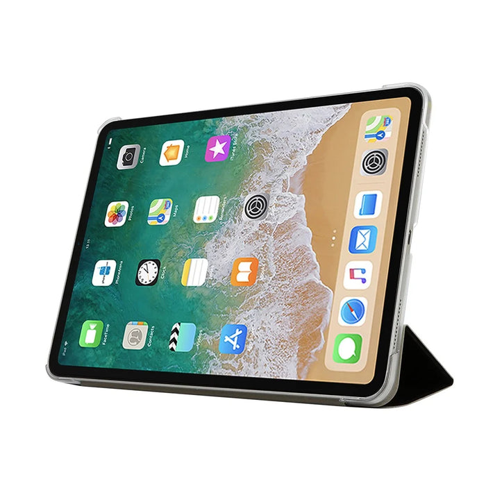 Leather Smart Case with Tri-Fold Stand for iPad Pro 11-inch (2018) - Black - 4