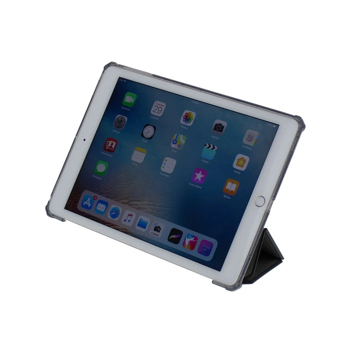 Anti-drop Tri-fold Stand PU Leather Tablet Shell for iPad 9.7-inch (2018) / 9.7-inch (2017) / Air 2 / Air - Black - 2