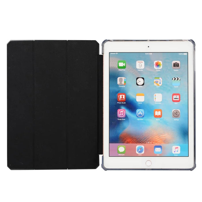 Anti-drop Tri-fold Stand PU Leather Tablet Shell for iPad 9.7-inch (2018) / 9.7-inch (2017) / Air 2 / Air - Black - 7