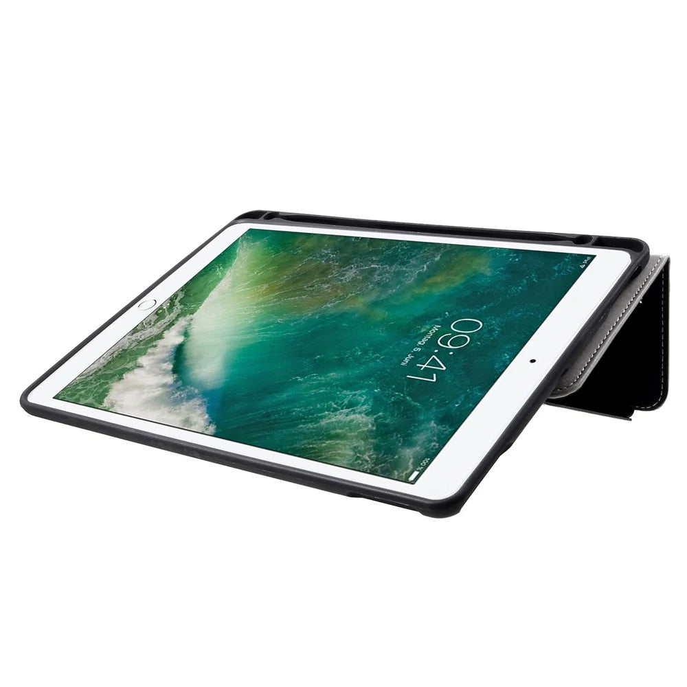 Leather Wallet Stand Cover with Pen Slot for iPad Pro 10.5 (2017) / iPad Air 10.5 (2019) - Grey - 7