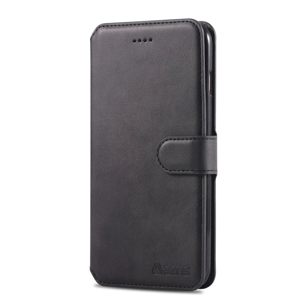 AZNS Leather Case [Wallet Stand] for iPhone 6s / 6 4.7-inch - Black - 6