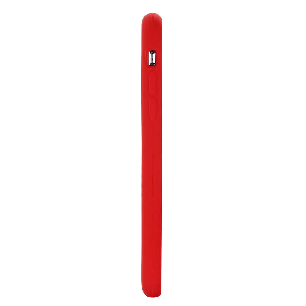For iPhone XS 5.8 inch Good Protection Anti-scratch Edge Wrapped Liquid Silicone Case Soft Smartphone Cover Shell - Red - 6