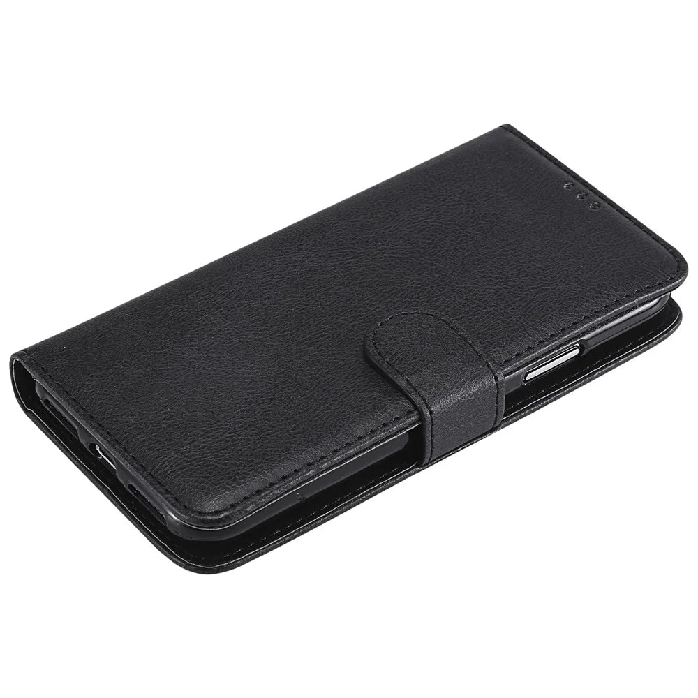 For iPhone XS / X Case 2 in 1 Detachable Magnetic Leather Wallet Mobile Cover with Strap - Black - 6