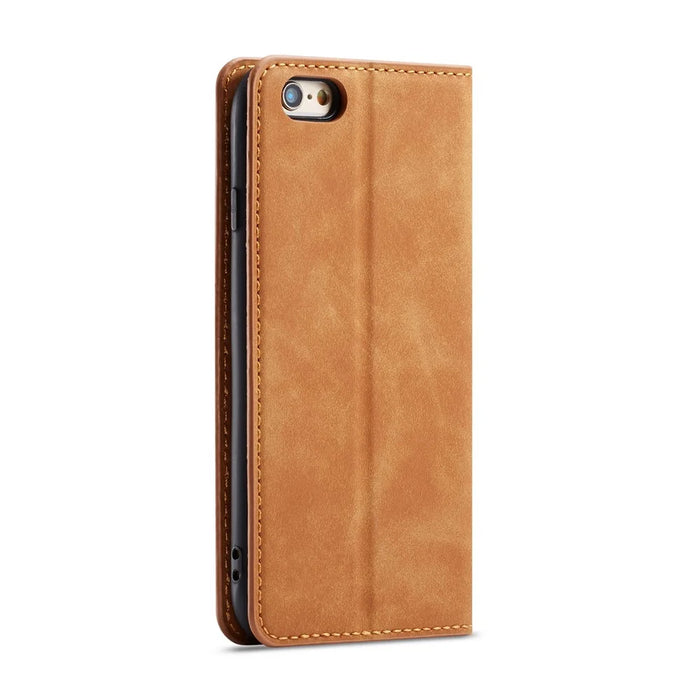 FORWENW Fantasy Series Silky Touch Leather Wallet Case for iPhone 6s Plus / 6 Plus - Brown - 3