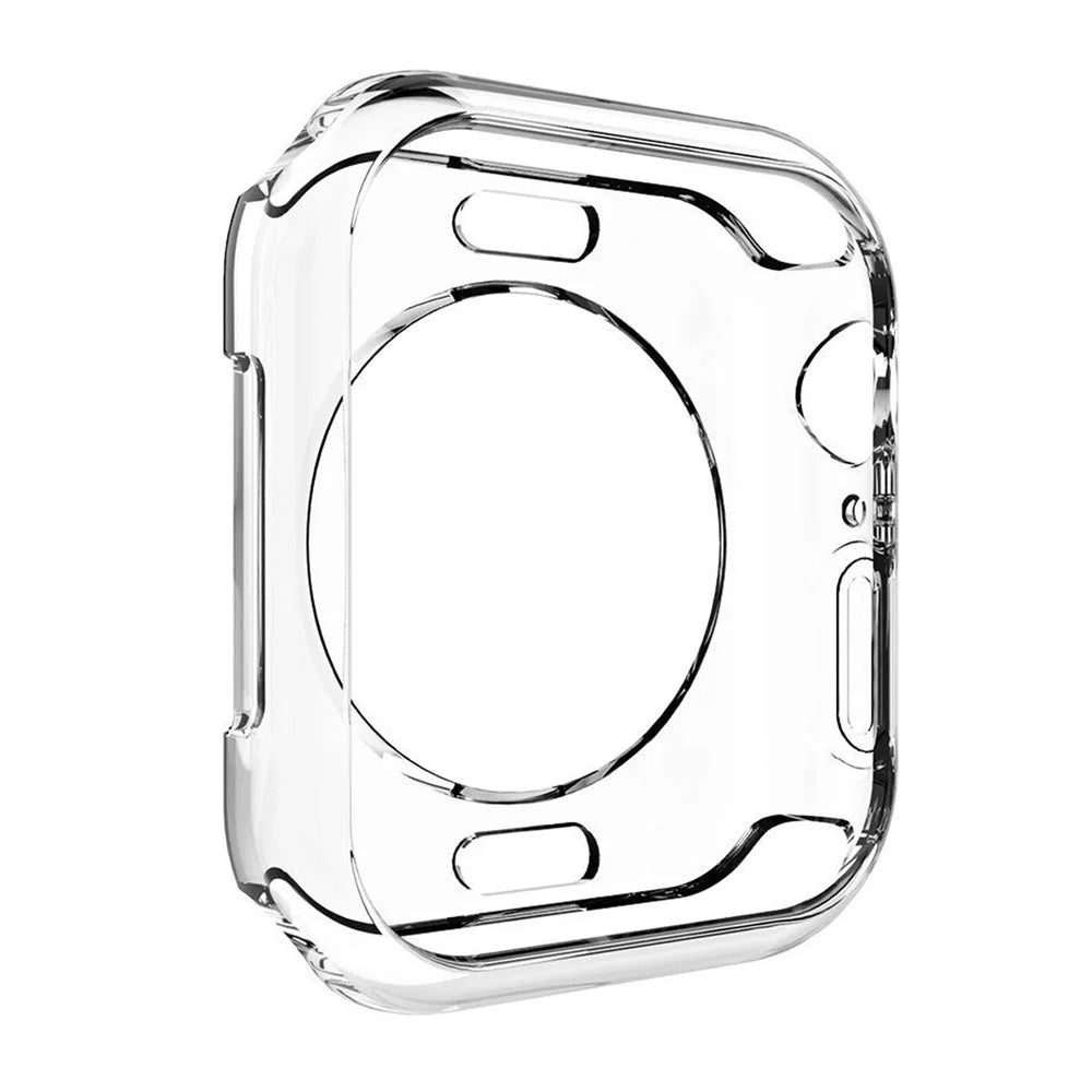 HAT PRINCE for Apple Watch Series SE3 / SE2 / SE1 /  6 / 5 / 4 44mm Clear Soft TPU Case + 3D PET Curved Hot Bending Clear Screen Protector - 5