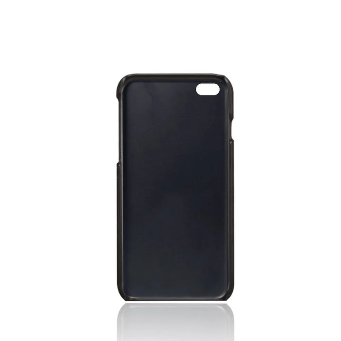 Double Card Slots PU Leather Coated PC Case for iPhone 6s/6 - Black - 4