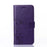 Imprint Butterfly Flower Stand Leather Case with Strap for iPhone 6s Plus / 6 Plus 5.5-inch - Purple - 1