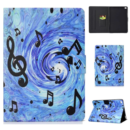 Patterned PU Leather Stand Cover for iPad 9.7-inch (2018)/9.7-inch (2017)/Air 2/Air - Music Notes - 1