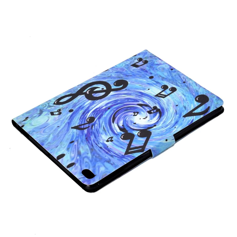 Patterned PU Leather Stand Cover for iPad 9.7-inch (2018)/9.7-inch (2017)/Air 2/Air - Music Notes - 4