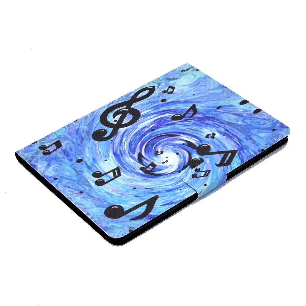 Patterned PU Leather Stand Cover for iPad 9.7-inch (2018)/9.7-inch (2017)/Air 2/Air - Music Notes - 5