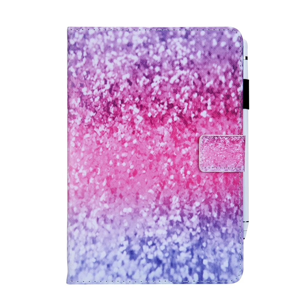 Patterned Leather Stand Wallet Case for iPad 9.7-inch (2018) / 9.7-inch (2017) / Air 2 / Air - Glitter Pattern - 2
