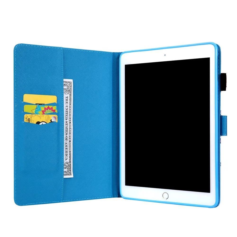 Patterned Leather Stand Wallet Case for iPad 9.7-inch (2018) / 9.7-inch (2017) / Air 2 / Air - Glitter Pattern - 6