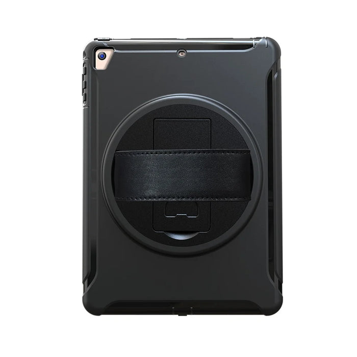 360 Degree Rotable TPU + PC Tablet Case with Kickstand and Adjustable Hand Strap for iPad 9.7 (2018) / 9.7 (2017) / Air / Air 2/ Pro 9.7 (2016) - Black - 3