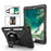 For iPad 9.7-inch (2018) / (2017) [X-Shape] PC + TPU Combo Case / 360 Degree Swivel Kickstand / Hand Strap and Shoulder Strap - Black - 2