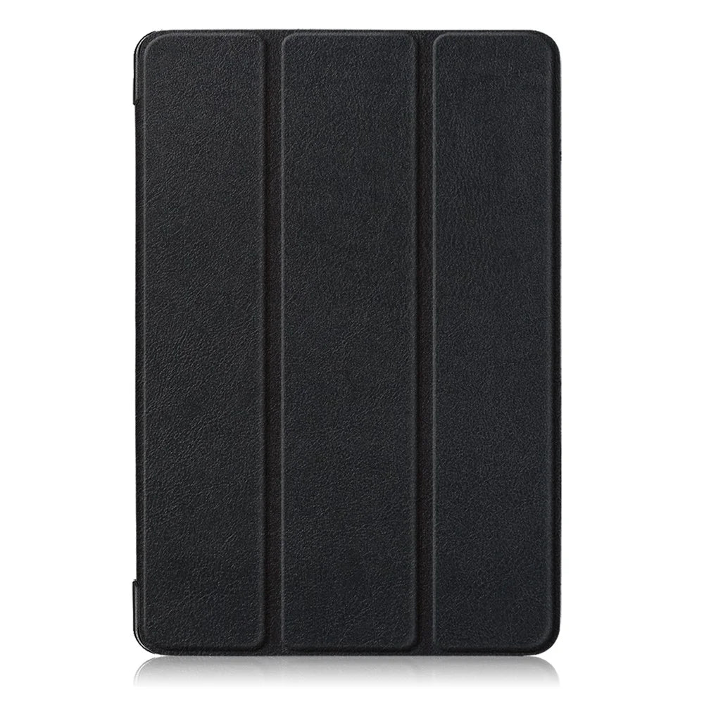For iPad mini (2019) 7.9 inch / mini 4 Sturdy Tri-fold Stand Leather Smart Tablet Cover Case - Black - 2