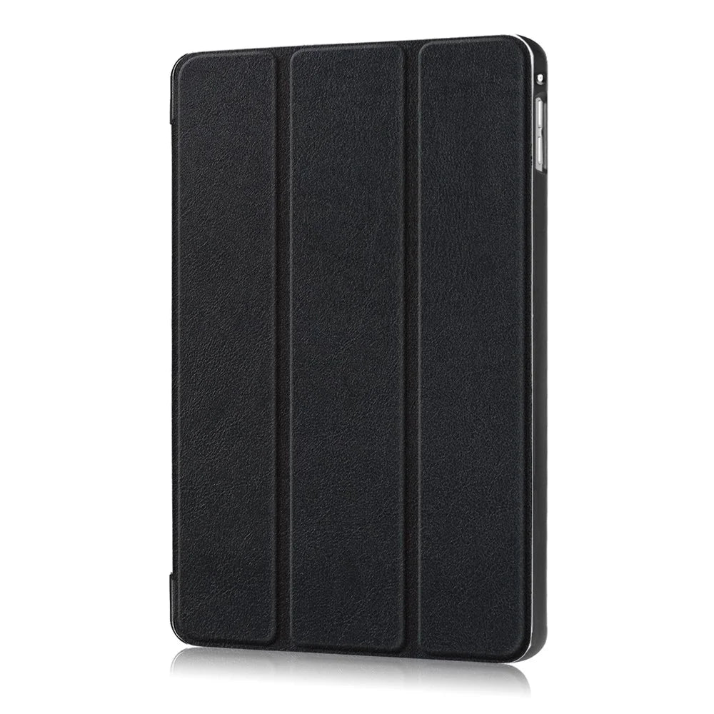 For iPad mini (2019) 7.9 inch / mini 4 Sturdy Tri-fold Stand Leather Smart Tablet Cover Case - Black - 4