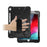 For iPad Air 10.5 inch (2019) [X-Shape] PC + TPU Combo 360 Degree Swivel Kickstand Case with Hand Strap and Shoulder Strap - Black - 2