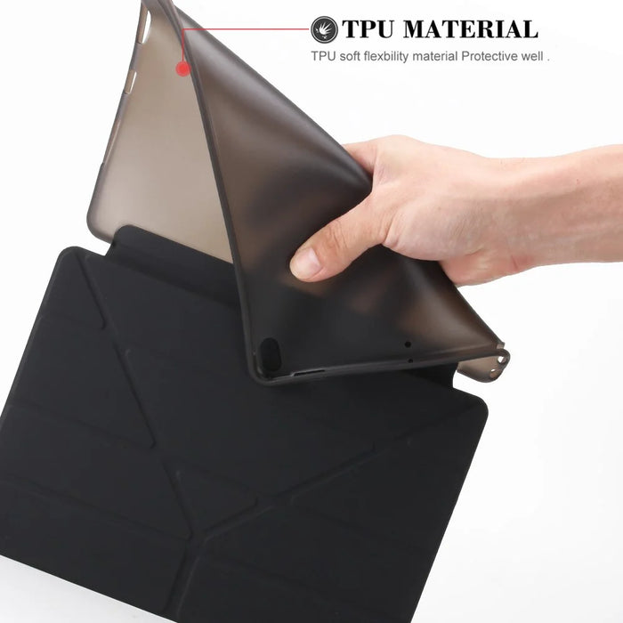 Origami Stand Leather Smart Case for iPad Air 10.5 (2019) / Pro 10.5-inch (2017) - Black - 7