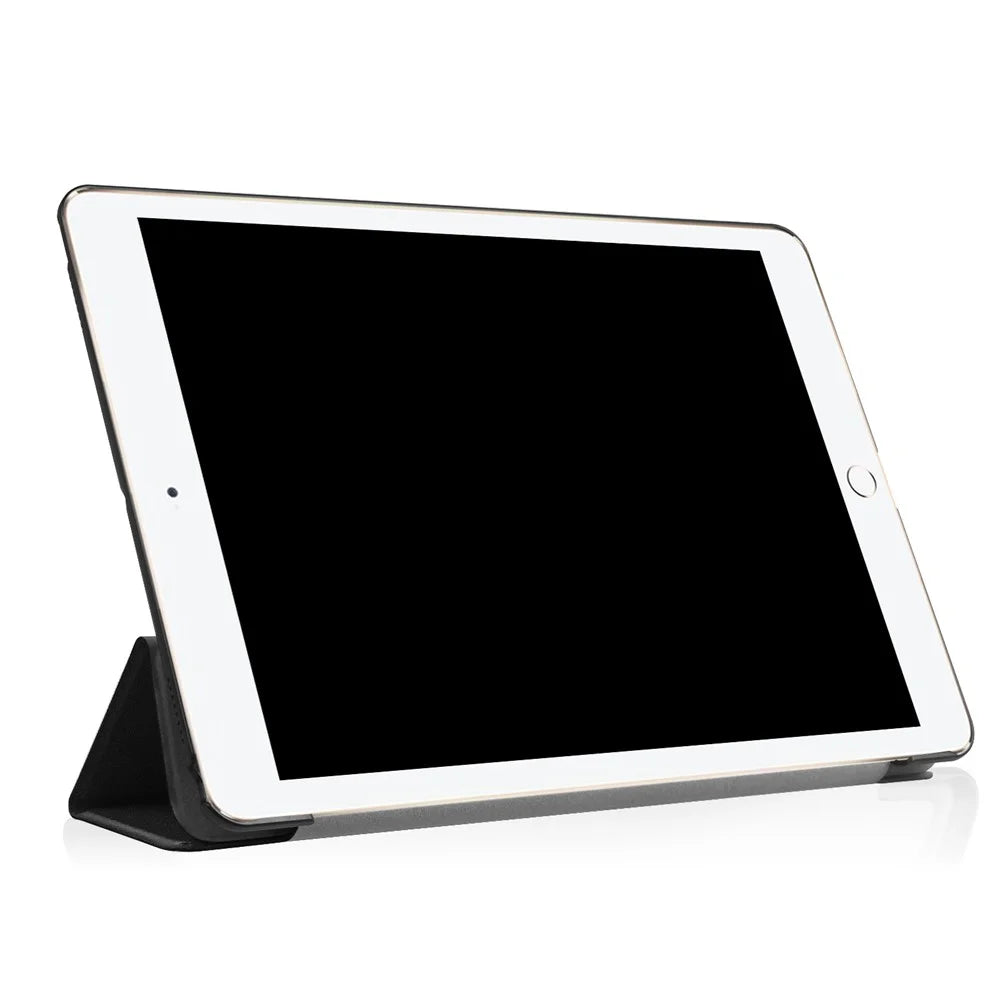 For iPad Air 10.5 (2019) / Pro 10.5-inch (2017) Tri-fold PU Leather Smart Stand Case Accessory - Black - 5