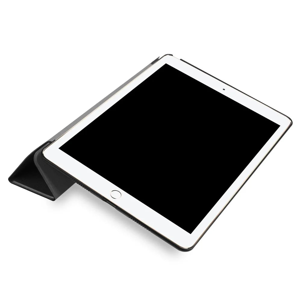 For iPad Air 10.5 (2019) / Pro 10.5-inch (2017) Tri-fold PU Leather Smart Stand Case Accessory - Black - 6