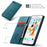 CASEME 013 Series Auto-absorbed PU Leather Wallet Stand Case for iPhone 6s / 6 4.7-inch - Blue - 2
