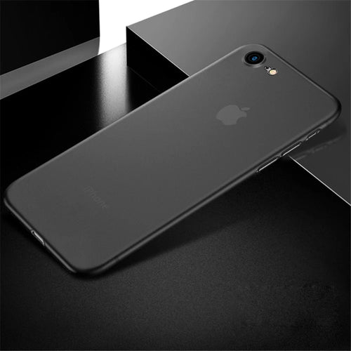 X-LEVEL Ultra-thin 0.4mm Matte PP Cell Phone Cover for iPhone 8/7/SE (2020)/SE (2022) 4.7 inch - Transparent Black - 1