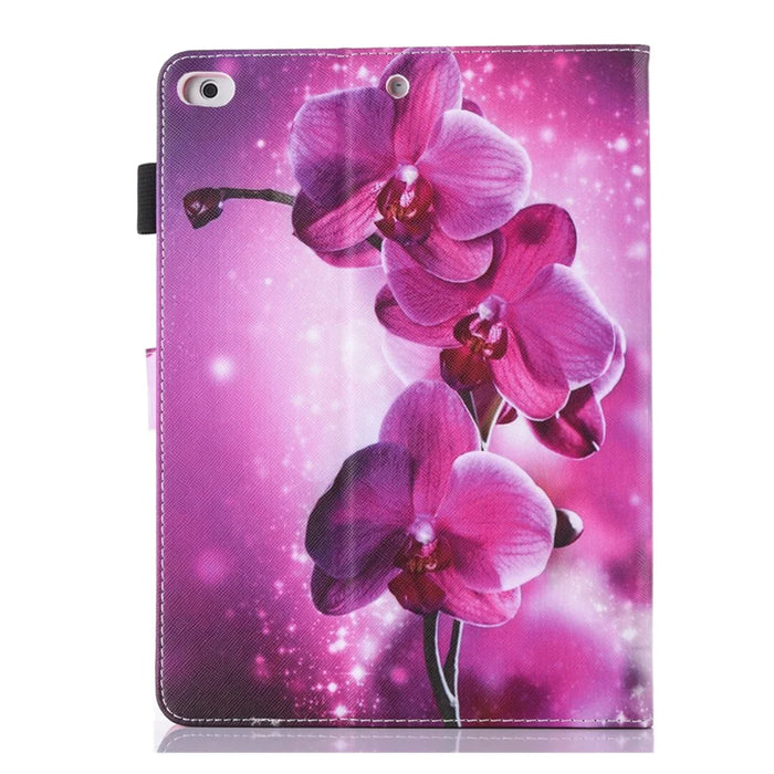 Patterned Card Slots Leather Tablet Cover for iPad mini (2019) 7.9 inch / Mini 4 / 3 / 2 / 1 - Cymbidium - 2