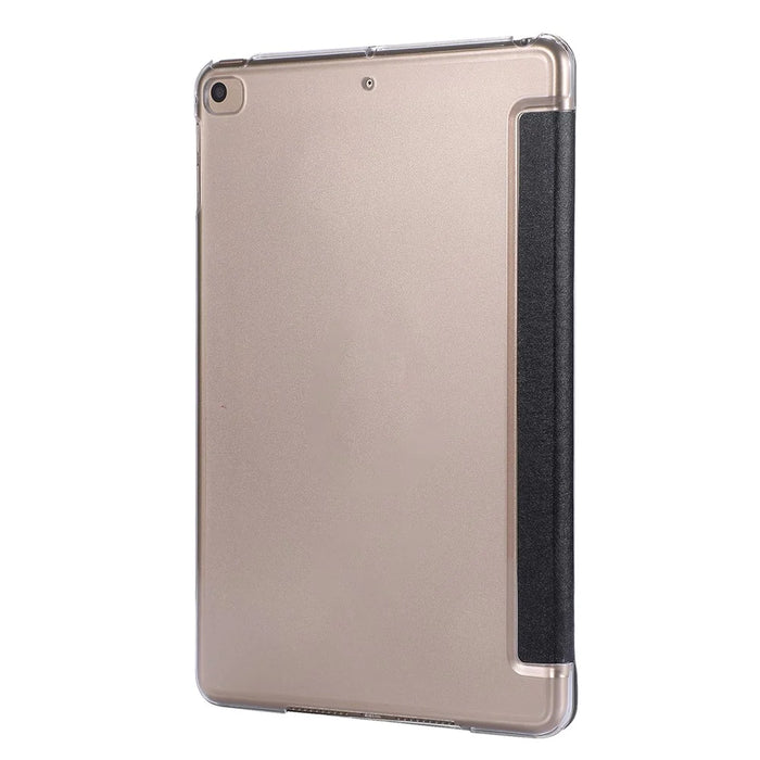 Silk Texture Origami Stand PU Leather Case for iPad mini (2019) 7.9 inch - Black - 3