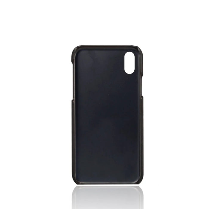 Dual Card Slots PU Leather Coated PC Case for iPhone XS Max 6.5 inch - Black - 3