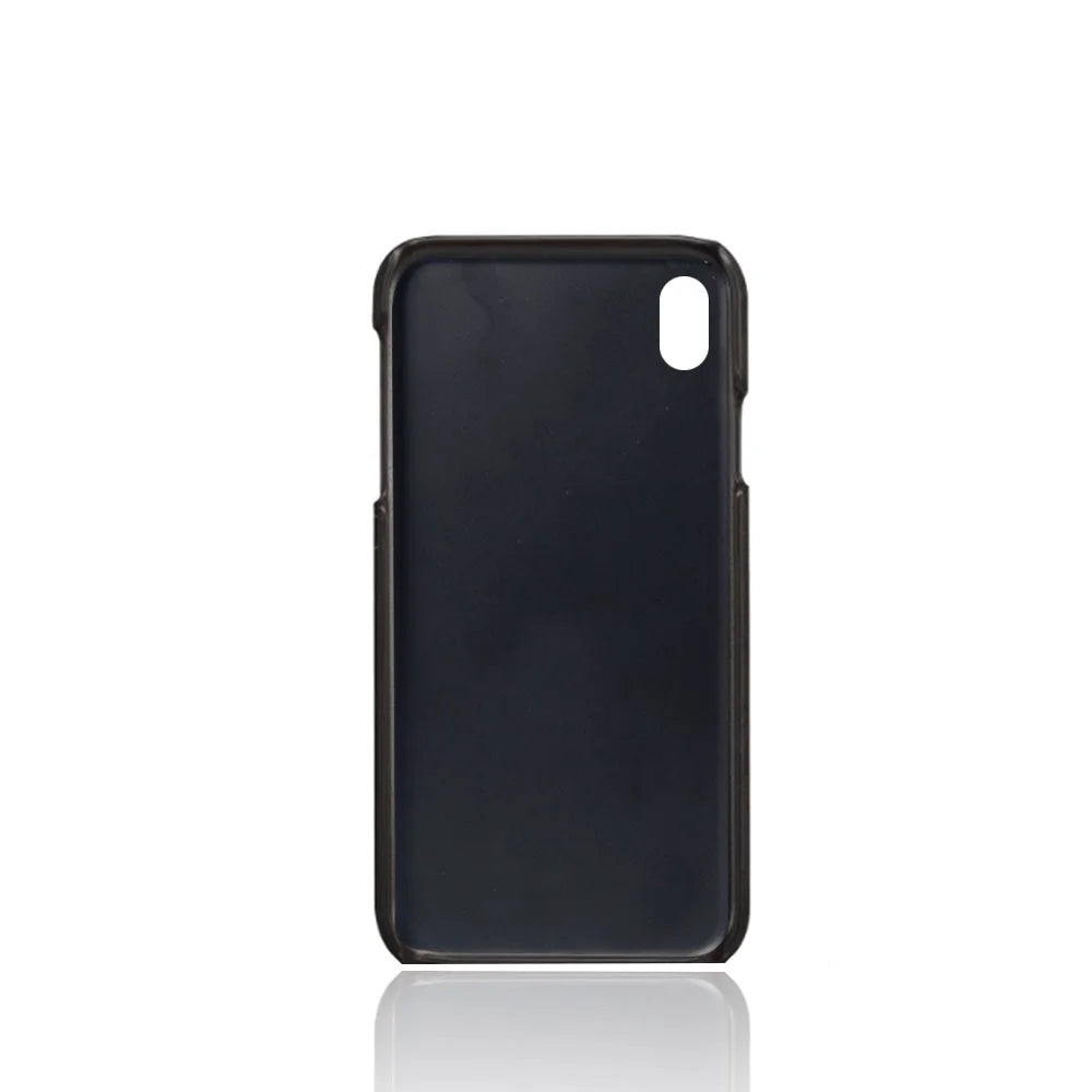 Dual Card Slots PU Leather Coated PC Case for iPhone XR 6.1 inch - Black - 3