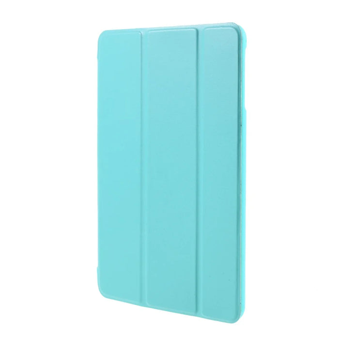 For iPad mini (2019) 7.9 inch Tri-fold Stand Silicone + Leather Tablet Shell - Baby Blue - 2