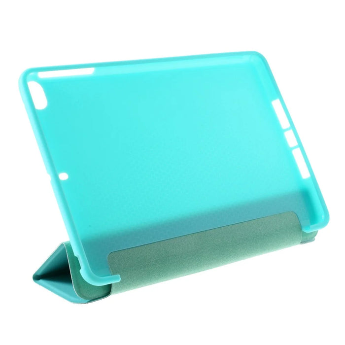 For iPad mini (2019) 7.9 inch Tri-fold Stand Silicone + Leather Tablet Shell - Baby Blue - 4