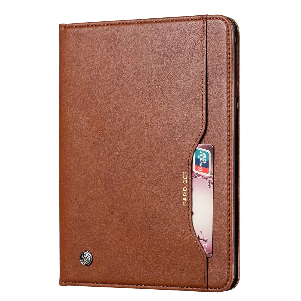 PU Leather Stand Wallet Protective Case with Pen Slot for iPad Air 10.5 inch (2019) - Brown - 2