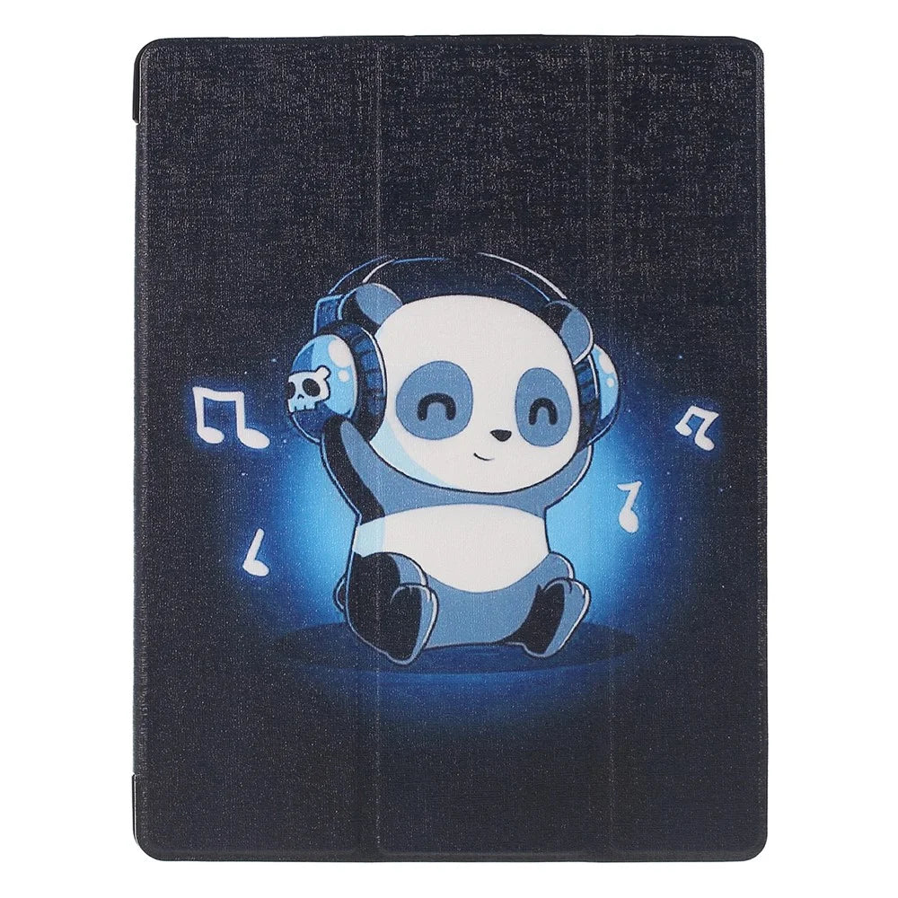 Pattern Printing Leather Cover with Tri-fold Stand for iPad Pro 11-inch (2018) - Panda - 1