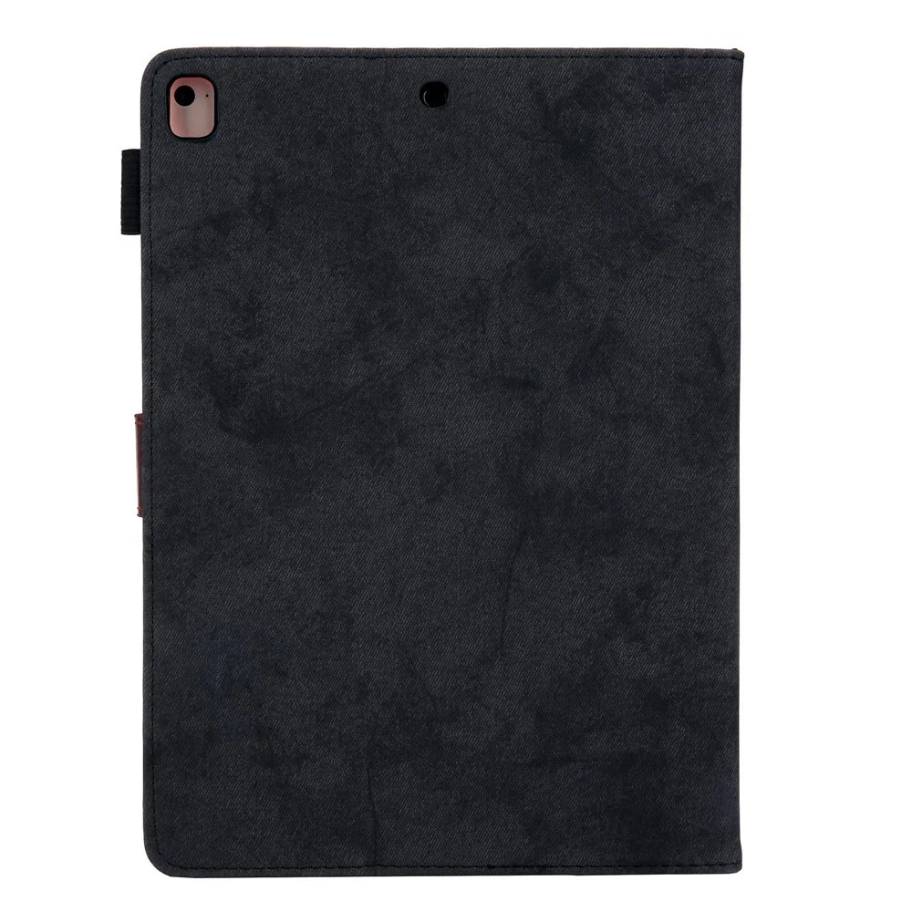 Business Style Auto Wake & Sleep Leather Case with Card Storage for iPad 9.7 (2018)/(2017) /Pro 9.7 inch / Air 2 /Air (2013) - Black - 2