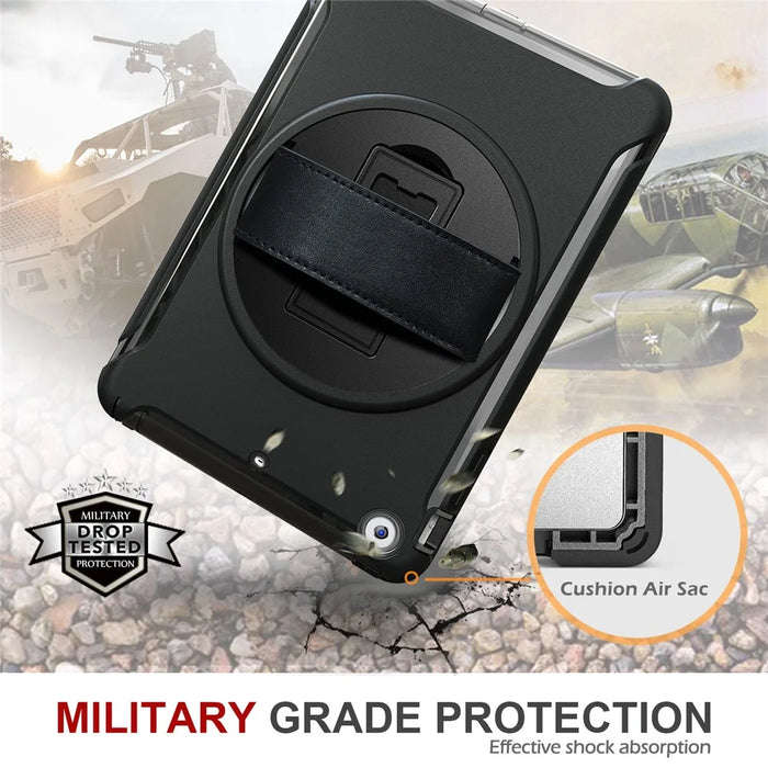 3-Layer Multi-functions TPU + PC Hybrid Case for iPad Mini 3/2/1- Black - 7