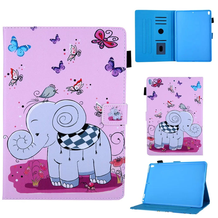 Pattern Printing Leather Flip Tablet Case for iPad Air 10.5 inch (2019) - Elephant - 1