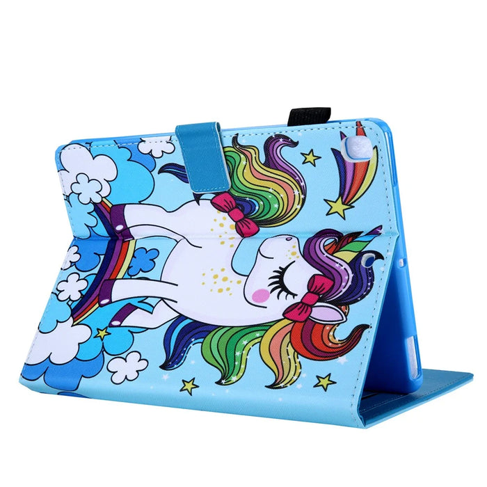 Pattern Printing Leather Flip Tablet Case for iPad 9.7-inch (2018) / iPad Air (2013) / Air 2 - Horse - 4