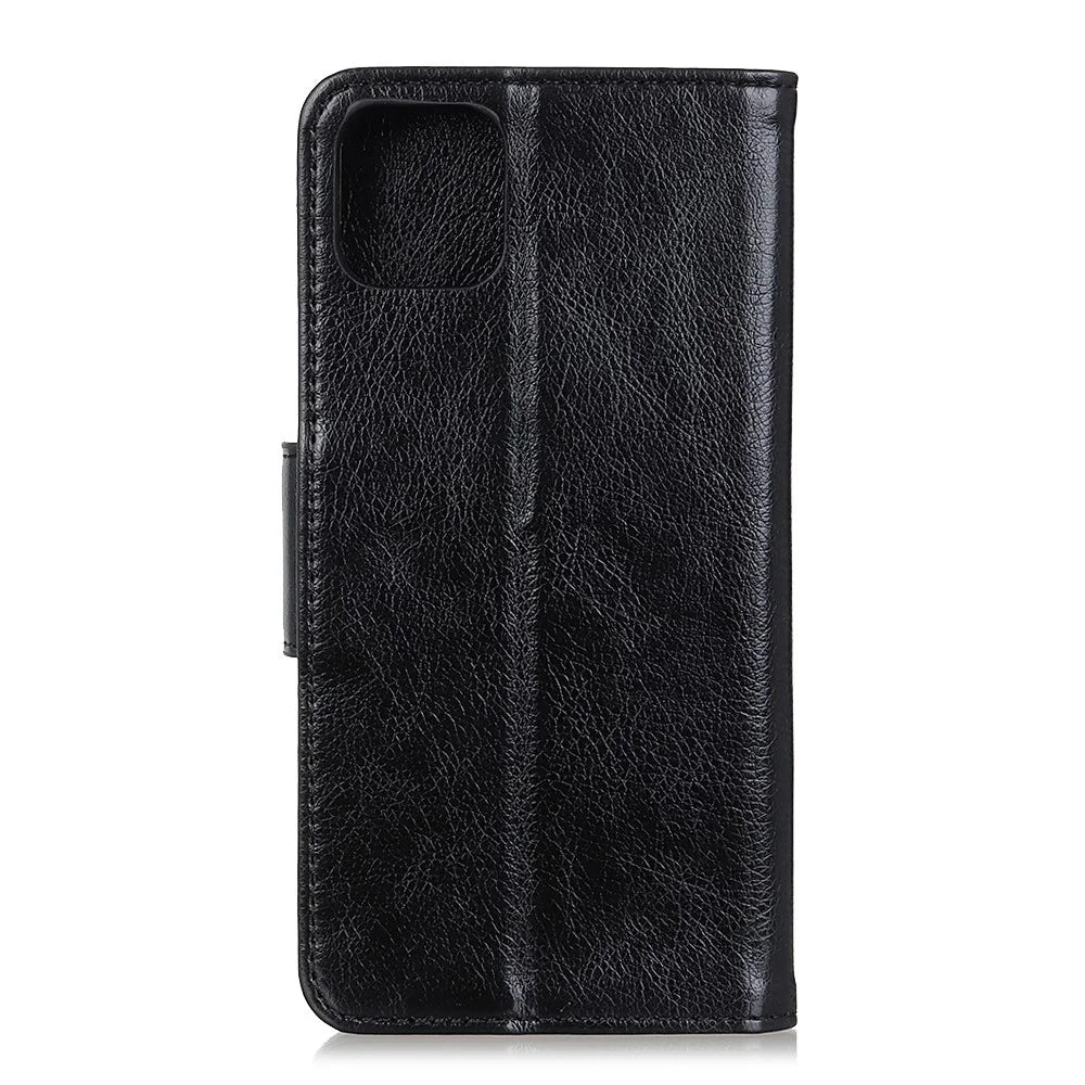 Nappa Texture Split Leather Wallet Cell Phone Cover for iPhone 11 6.1 inch (2019) - Black - 3