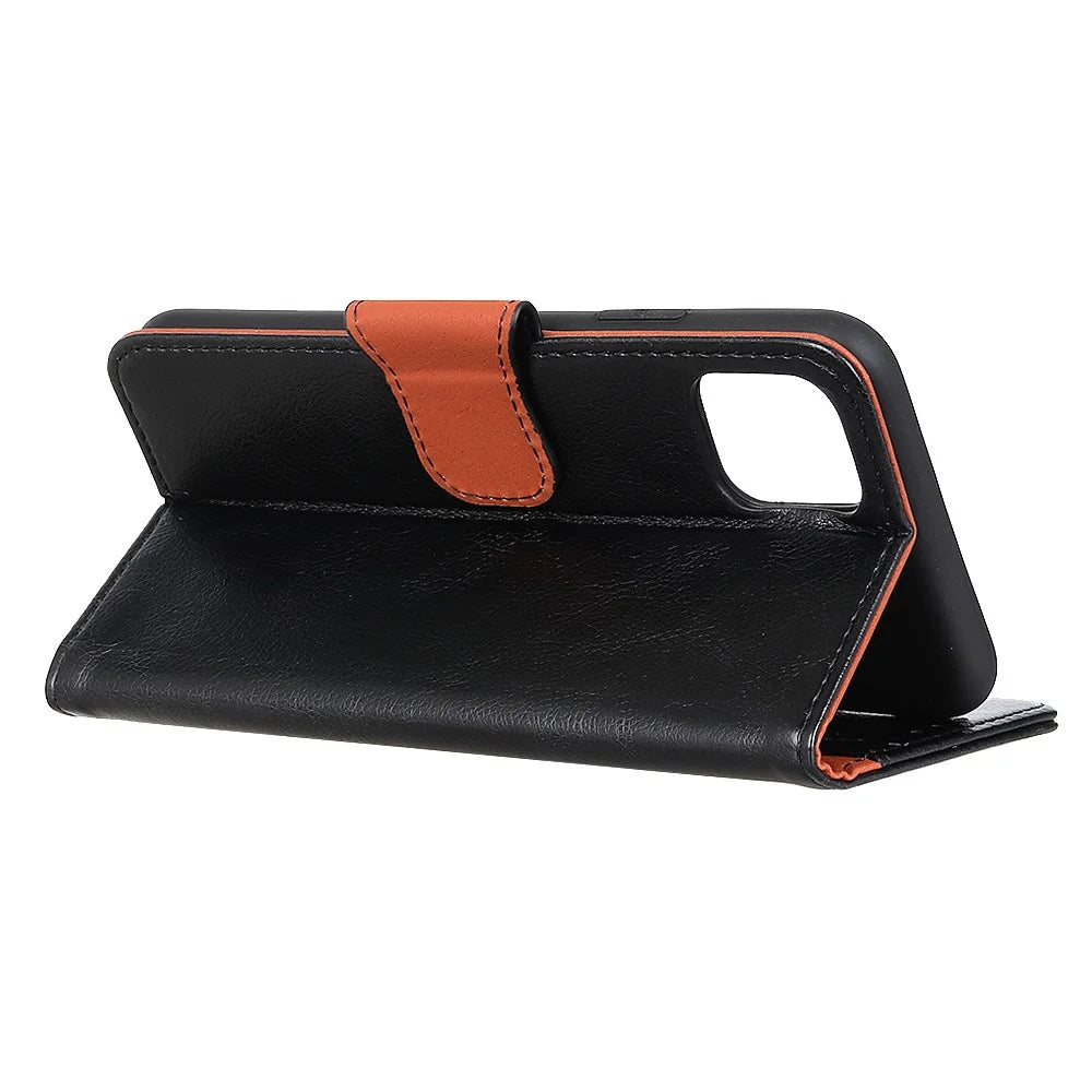 Nappa Texture Split Leather Wallet Cell Phone Cover for iPhone 11 6.1 inch (2019) - Black - 4
