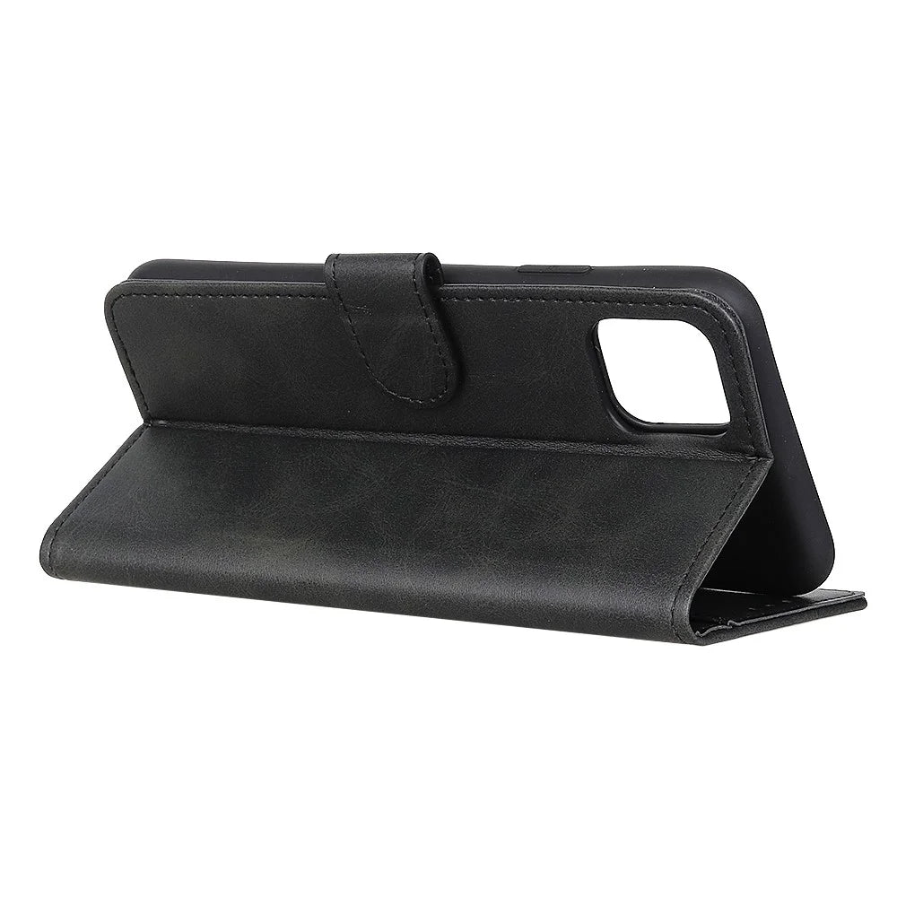 Matte Skin Wallet Leather Stand Phone Casing for iPhone 11 6.1 inch (2019) - Black - 4
