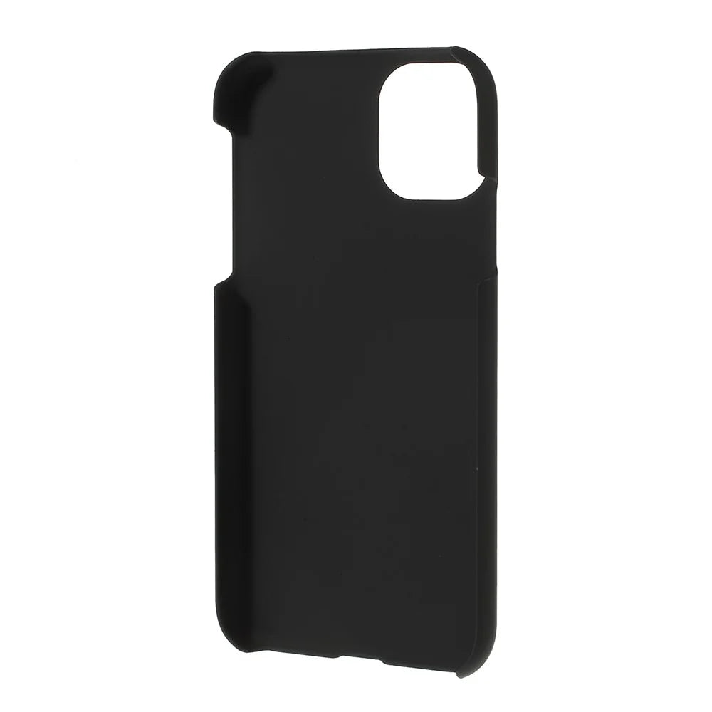 Rubberized Plastic Hard Phone Case Cover for iPhone 11 6.1 inch (2019) - Black - 3