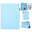 Leather Case with Card Storage for iPad mini (2019) 7.9 inch / 4 / 3 / 2 / 1 - Baby Blue - 1