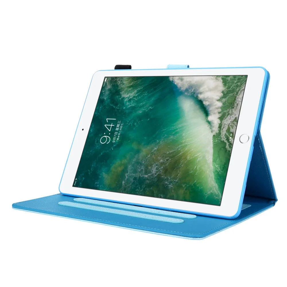 Leather Case with Card Storage for iPad 9.7-inch (2018)/9.7-inch (2017)/Air 2/Air - Baby Blue - 3