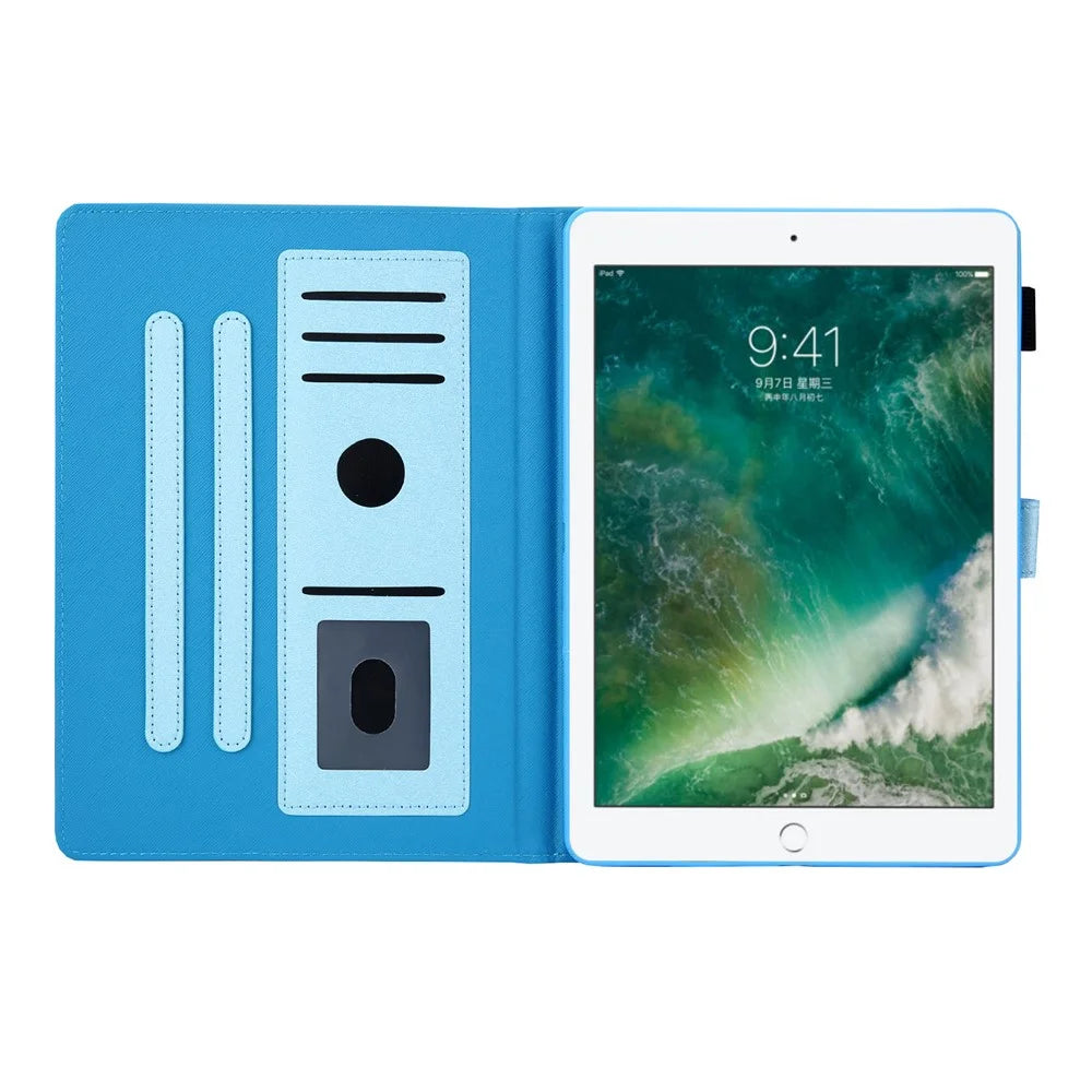 Leather Case with Card Storage for iPad 9.7-inch (2018)/9.7-inch (2017)/Air 2/Air - Baby Blue - 4
