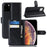 Litchi Skin Wallet Leather Stand Case for iPhone 11 Pro Max 6.5 inch (2019) - Black - 1