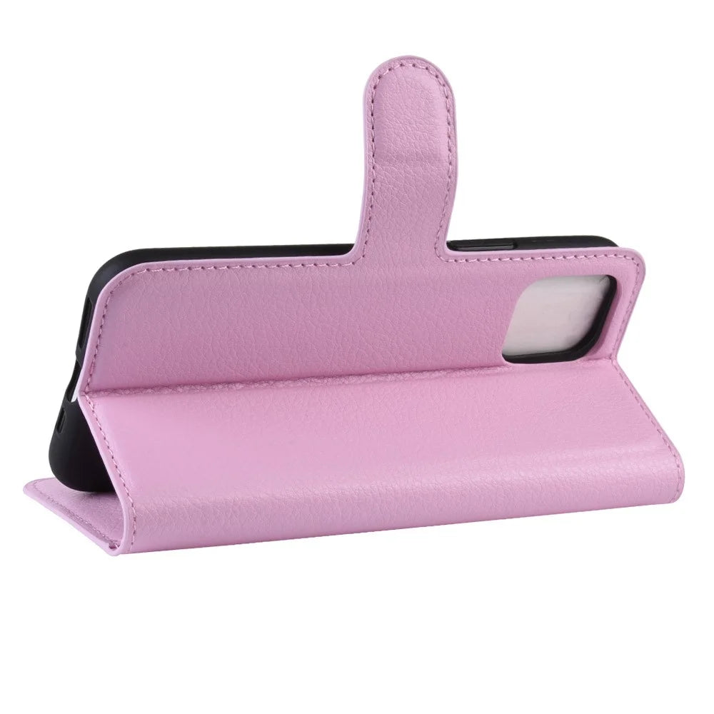 Litchi Skin Wallet Leather Stand Case for iPhone 11 Pro 5.8 inch (2019) - Pink - 5