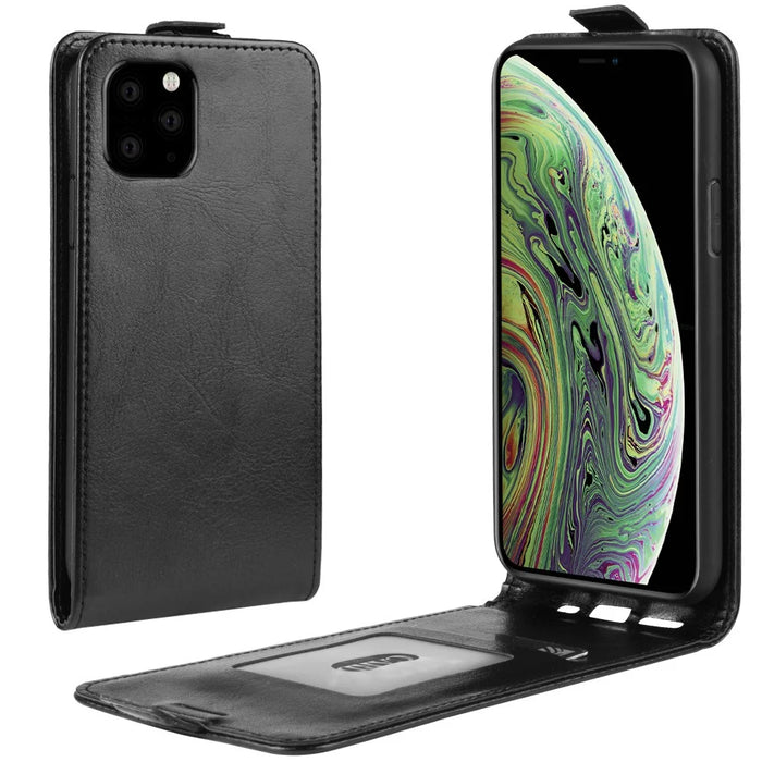 Crazy Horse Texture Vertical Flip Leather Case for iPhone 11 Pro 5.8 inch (2019) - Black - 1