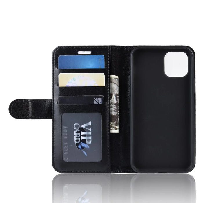 PU Leather Stand Wallet Flip Phone Cover for iPhone 11 Pro 5.8 inch (2019) - Black - 4